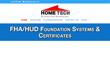 Tablet Screenshot of hometechfoundations.com